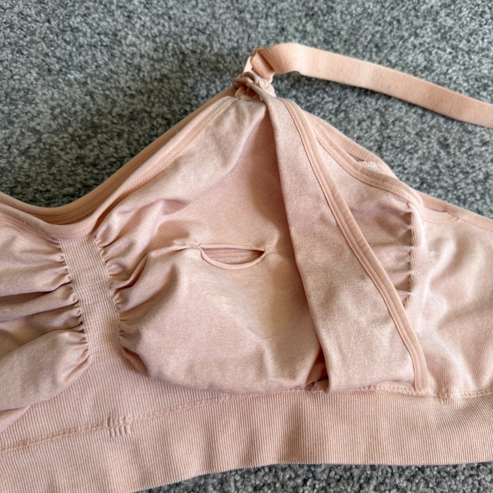 Kindred Bravely Sublime Hands-Free‎ Pumping Nursing Bra Pink XL Busty Wireless - Picture 6 of 9
